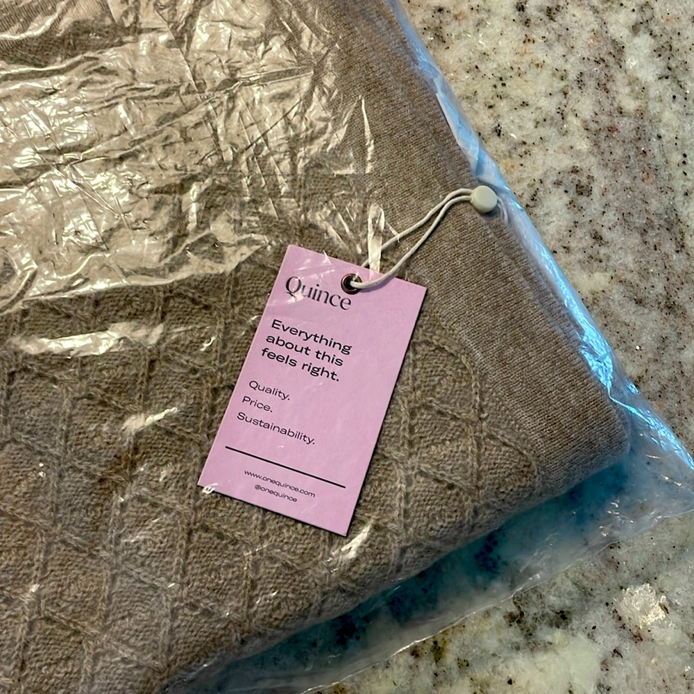 Quince Washable Pointelle Cashmere Baby Blanket